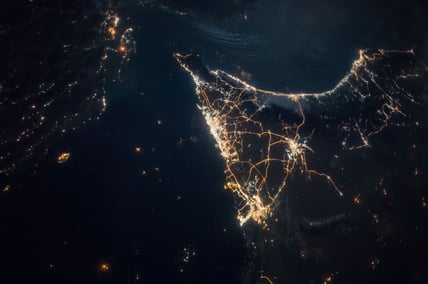ISS-49_Iran,_United_Arab_Emirates_and_Oman_at_night