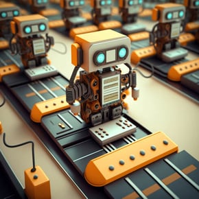stock-photo-a-conveyor-belt-with-fictitious-electronic-robotic-components-automation-and-artificial-intelligence-for-mass-production-automatic-production-of-human-925034