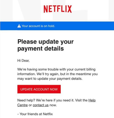 Пользователей Netflix атаковала фишинговая расылка