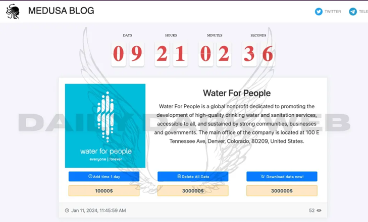 Вымогатели взломали благотворителей Water for People