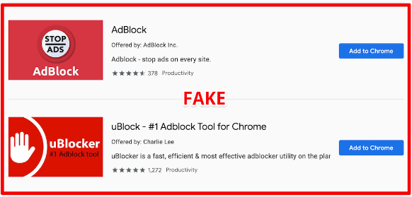 В Chrome обнаружены поддельные расширения AdBlock и uBlock