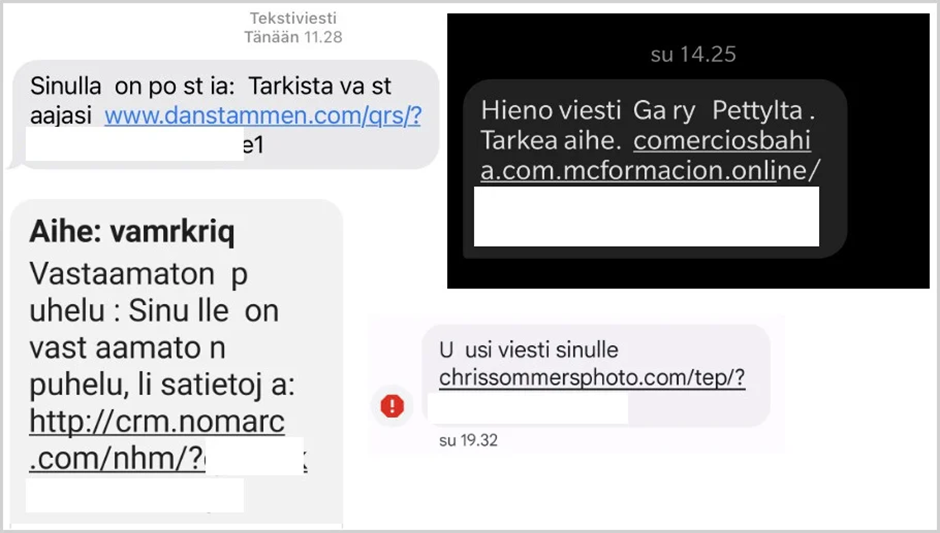 Новая кампания по рассылке вредоносных SMS атакует Финляндию