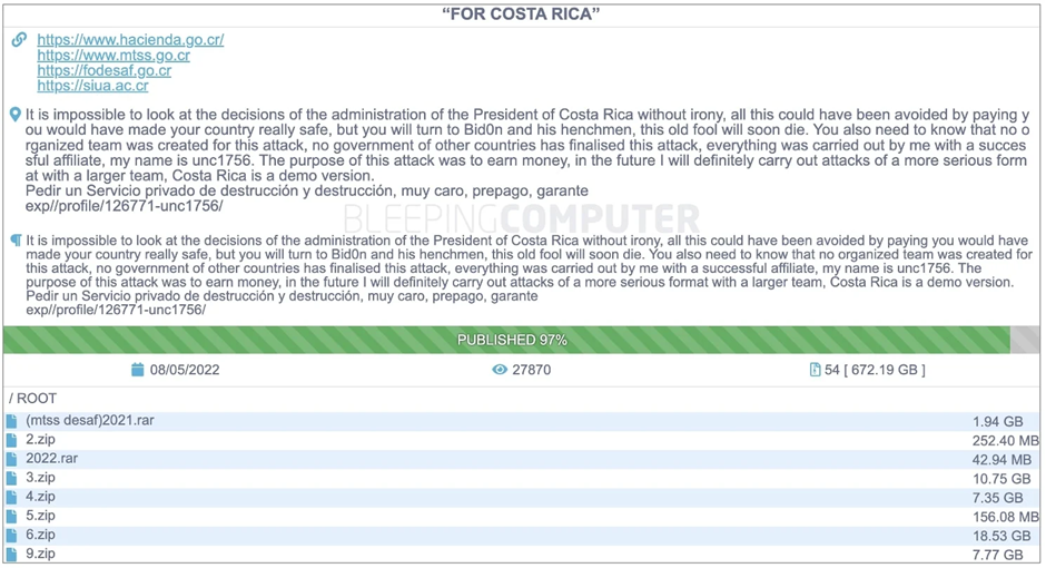 Коста-Рика объявила чрезвычайное положение в связи с кибератакой группировки Conti