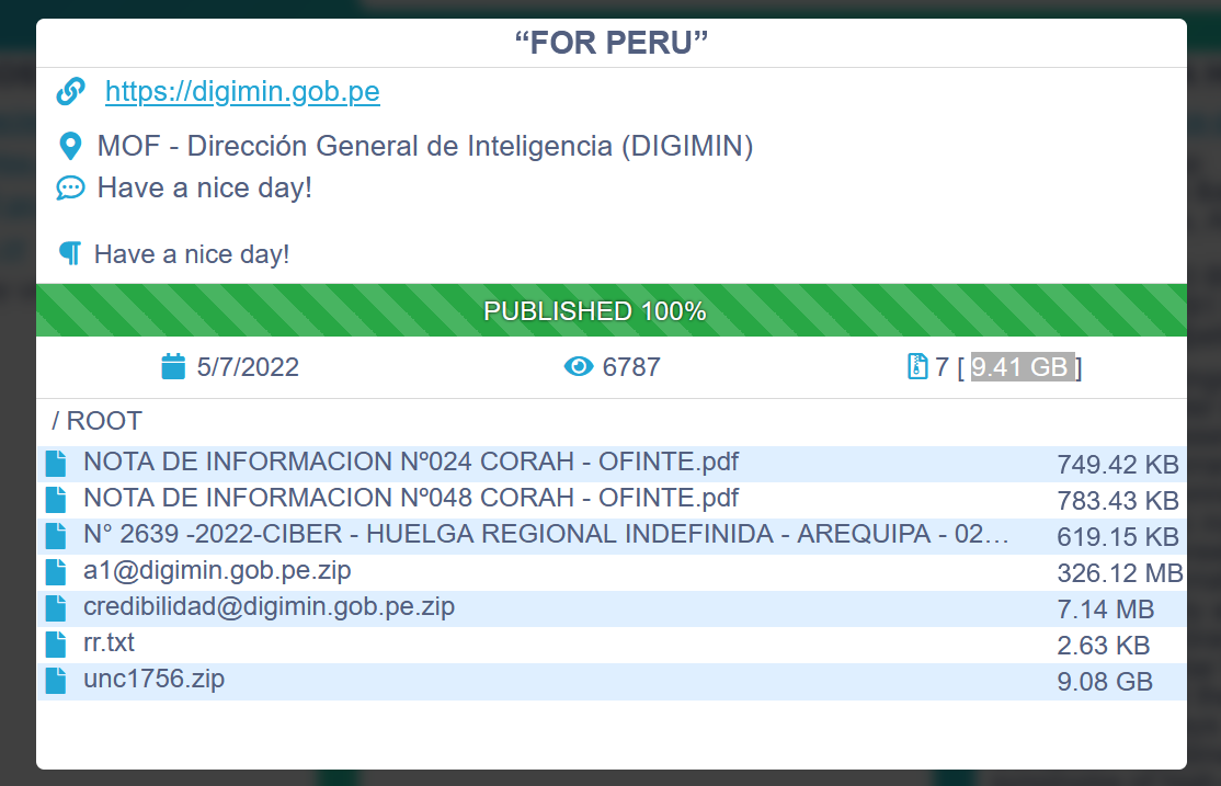 Группировка Conti заявила о взломе Главного управления разведки Перу