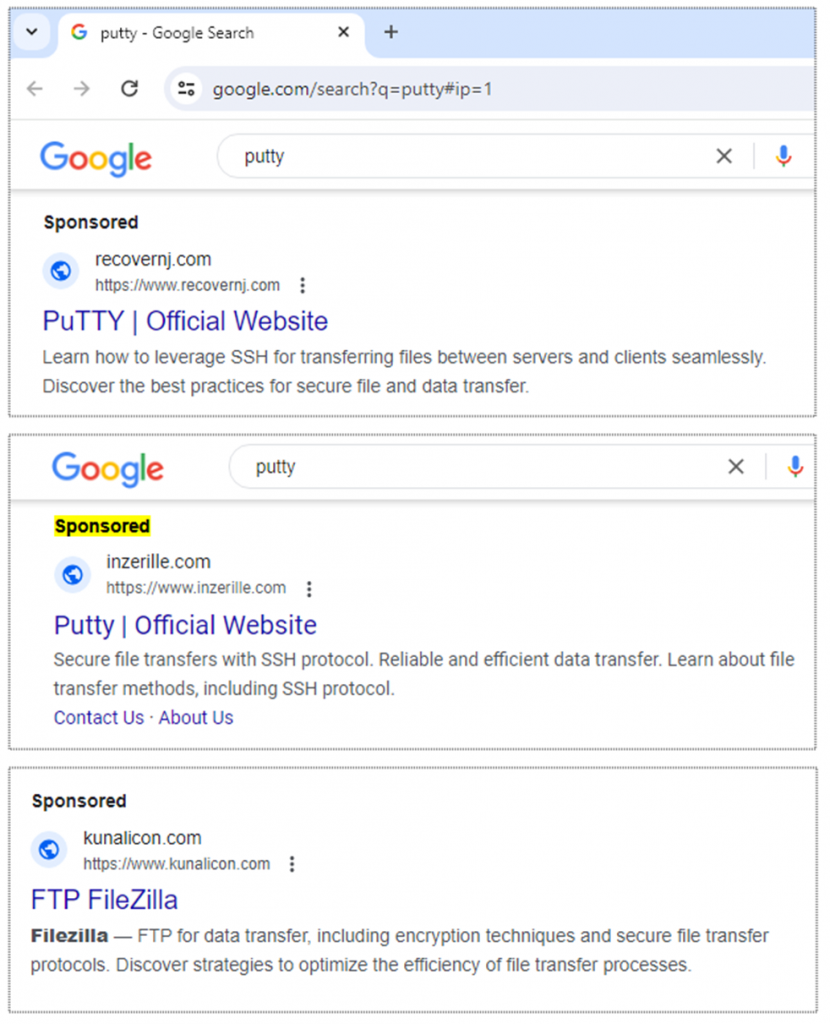 Вредоносная реклама PuTTy и FileZilla нацелена на сисадминов