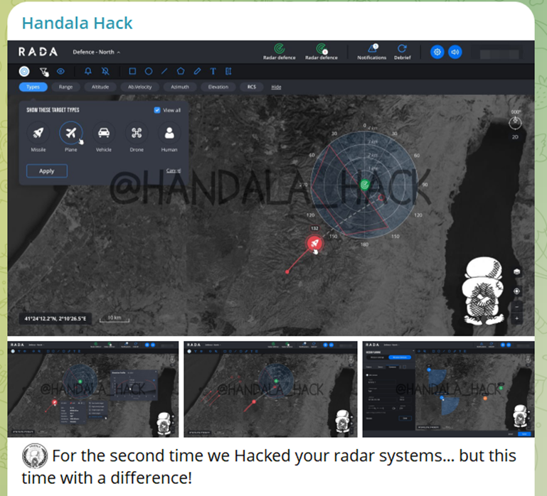 Проиранская группировка Handala взломала радиолокационные системы Израиля и отправила 500 000 текстовых сообщений израильским гражданам