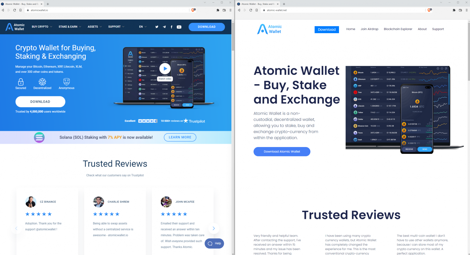 Злоумышленники используют копию сайта Atomic Wallet для распространения вредоноса Mars Stealer